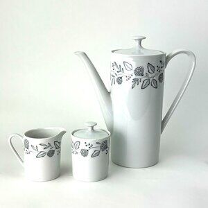 Arzberg Germany Porcelain Tea Set - Teapot, Creamer, and Sugar Bowl Vintage